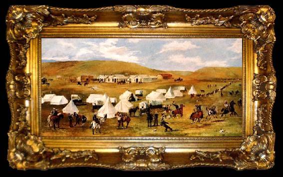 framed  Charles M Russell Cowboy Camp During The Round Up, ta009-2